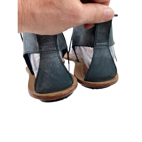 *SOREL Summer Boot Sandal Womens 10 Gray Distressed Leather Gladiator Festival - Picture 8 of 16